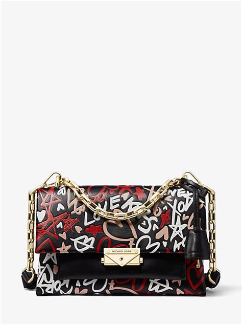 Cece Medium Qixi Graffiti Shoulder Bag .